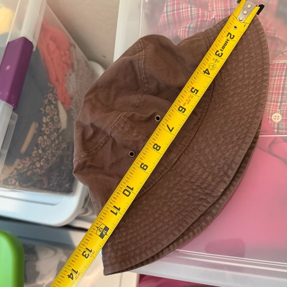 Newhattan|Chocolate Brown Bucket Hat,100% cotton size large•••Boho hippie style - Picture 7 of 7